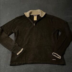 Vintage Patagonia Men's Merino wool quarter-zip Sweater
